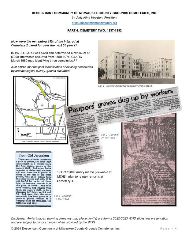 Part 4: Historical background of Cemetery Two: 1937-1992